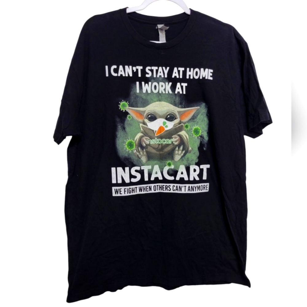 Next Level Apparel Black Instacart Graphic T-Shirt XL NWOT